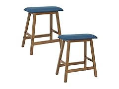 Sunnydaze Rubberwood Backless Stools