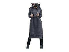 NUTEXROL (3X-Large) Women's Thickening Long Grey