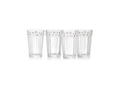 Darbie Angell Painted Daisy Highball Glasses Set of 4