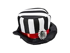 Rubies Rubies Women's Black and White Striped Mini Top Hat