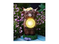 Outdoor Highland Cow Yard Statue 2-Pack