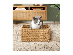 Suptinwear Large Wicker Storage Basket Natural