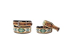 Small 13''- 17'' Dog Puppy Collar Cow Leather