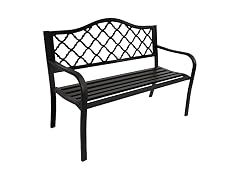 Sunnydaze Decorative Cast Iron Garden Bench