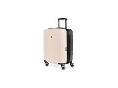 SwissGear Duet Hardside Expandable Luggage with Spinner Wheels, Pink/Dark Grey, Carry-On 19-Inch (Open Box)
