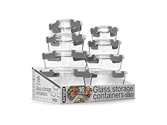 Bakken Borosilicate Glass Food Storage 16 Pieces