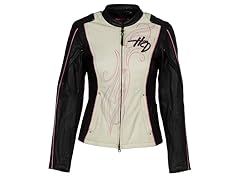 Pink Label Mandarin Collar Colorblocked Black Leather Jacket