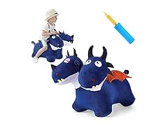 iPlay iLearn Plush Ride-On Blue Dragon