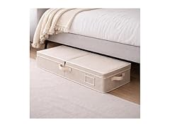 Under Bed Storage Bag with Zipper Closure Clay Color, 1-Pack
