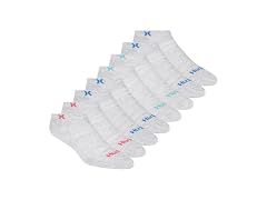 Hurley Women's 16-Pairs Quarter Crew Socks