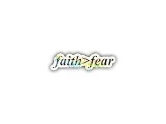 Faith Over Fear Holographic Stickers