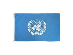 United Nations Polyester Flag 3 by 5 Feet