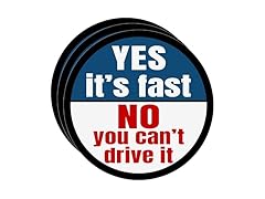  3Pk Decals Goes Fast Can't Ride 4"