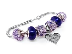 Fiora Shades of Plum Bead Bracelet