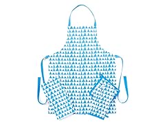 Blue & White Apron Set