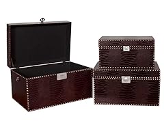 Dark Brown Crocodile Chest
