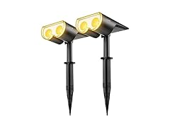 Consciot Solar Dusk-to-Dawn Landscape Spotlights 2-Pack