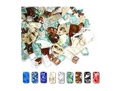 Grisun Fire Glass Mixed Color for Fire Pit, 1/2 Inch 10lbs