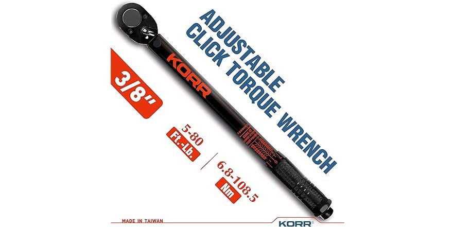 KORR 3/8"DR Click Torque Wrench (5-80 ft.-lb.)