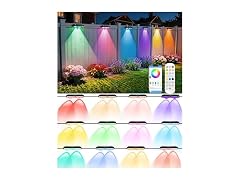 16 Pack RGB Outdoor Fence Lights