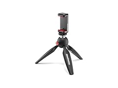 Manfrotto Pixi Mini Tripod with Smartphone Clamp, Black
