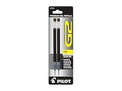 Pilot, G2 Gel Ink Refills, Fine Point 0.7 mm, Black, Pack of 2