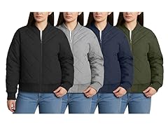 Womens Oversized Quilted Bomber Jacket