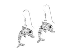 Swarovski Crystal Dolphin Earrings