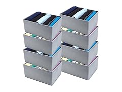 8 Pack Clothes Drawer Organizers