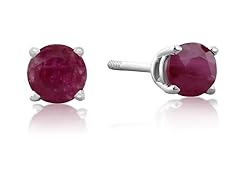 .60ct Ruby Stud Earrings in 14k White Gold