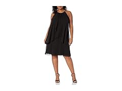 S.L. Fashions Women's Black Dress (14 Plus)