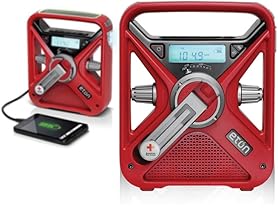 Eton ARCFRX3+WXR Glow-In-The-Dark Locater, Red All Hazard Radio – Pack of 2