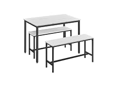 VASAGLE Dining Table Set for 4, Marble