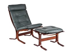 Meridian Chair & Ottoman - Hunter Green