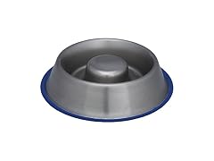 Indipets Slow Feed Stainless Steel Dog Bowl Large
