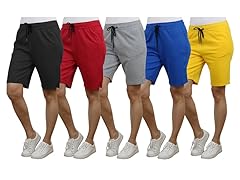 5Pk Womens Loose Fit T/F Active Shorts