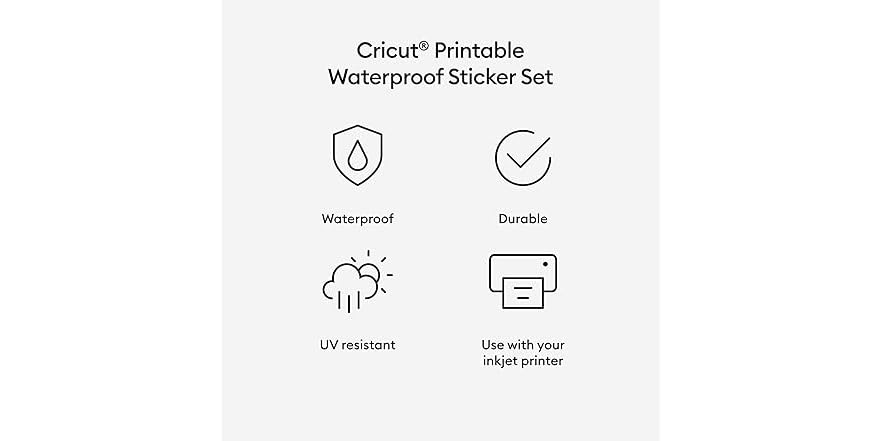 Cricut Printable Waterproof Sticker Set
