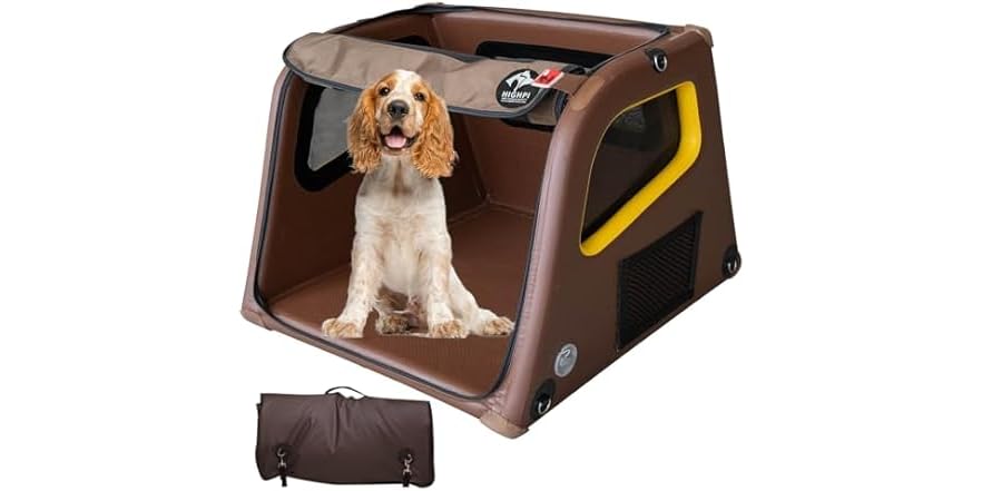 Image showcasing Highpi Collapsible Portable Dog Crate