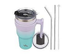Konokyo 40 oz Tumbler with Handle and Straw, Insulated Travel Mug