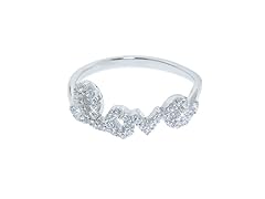 Sterling Silver Pave Love Ring