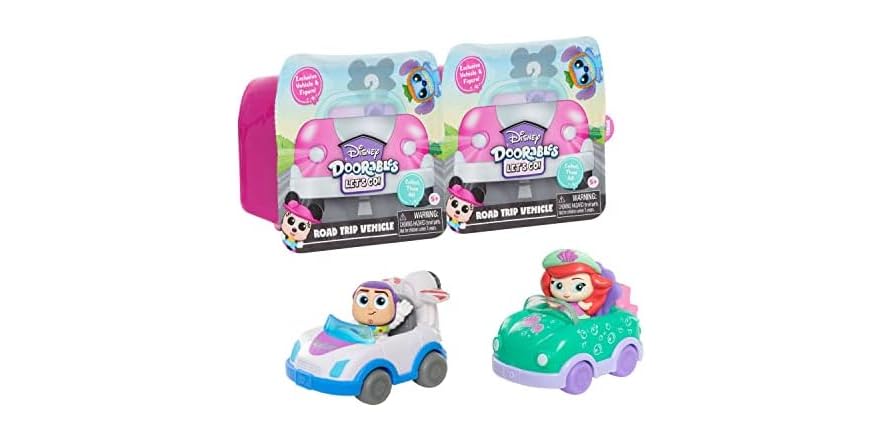 Disney Doorables Let's Go Vehicles 2pk
