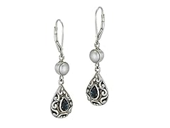 Mabe Pearl and Blue Topaz Earrings