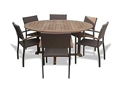 60-Inch Table, 6 Bronze Armchairs