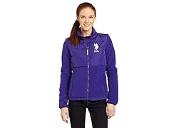 USPA Jrs Quilted Polar Fleece, Plum