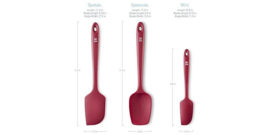 Juego 2 Espátulas De Silicona Di Oro Living - Resistente Al Calor 315°C, Para Tarros Y Batidoras, Sin BPA