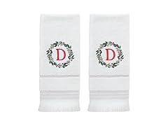 SKL Home Christmas/Winter Wreath Monogram Towel, D