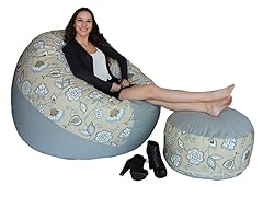 Avenious Misty Blue 50" Bag with Ottoman