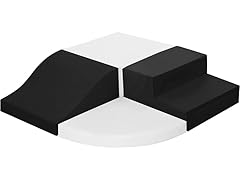 4-PC Soft PU Leather Climbing Blocks, Black/White