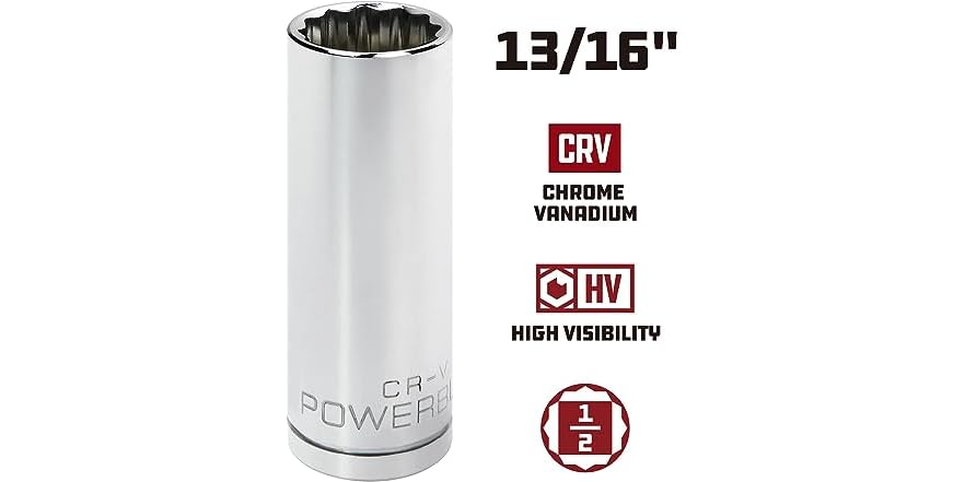Powerbuilt 940135 1/2" Dr. 12 Pt. SAE De
