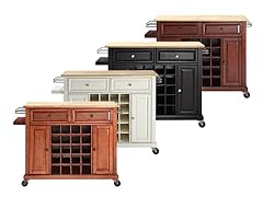 Wine Cart with Natural Top (4 Colors)